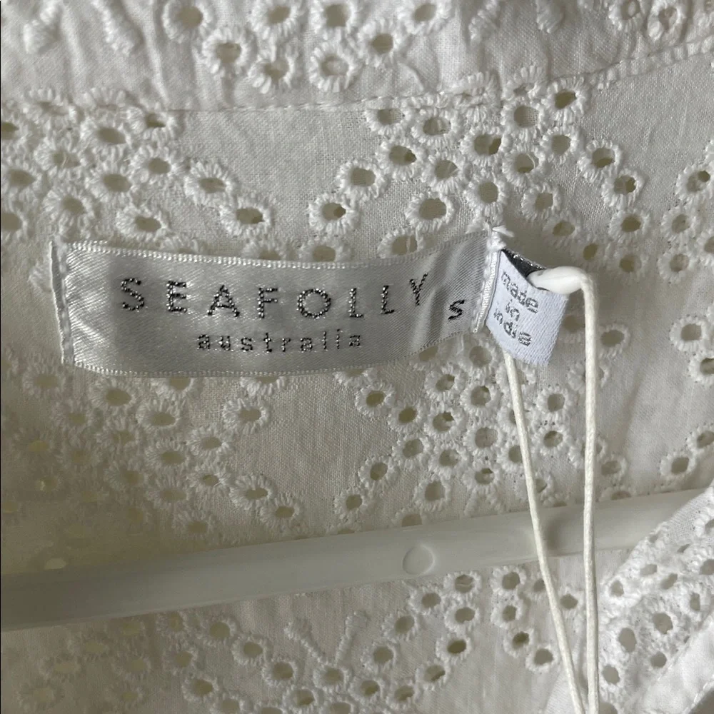 White Eyelet Sleeveless swim cover up by seafolly - Picture 4 of 8